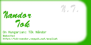 nandor tok business card